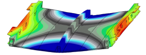 DynaWeld Batterieträger - Visualisierung des Schweißverzuges